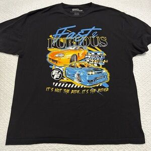 Fast Furious Shirt Black Short Sleeve Crew Neck Men’s Size 2XL